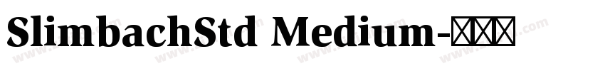SlimbachStd Medium字体转换 SlimbachStd Medium字体转换